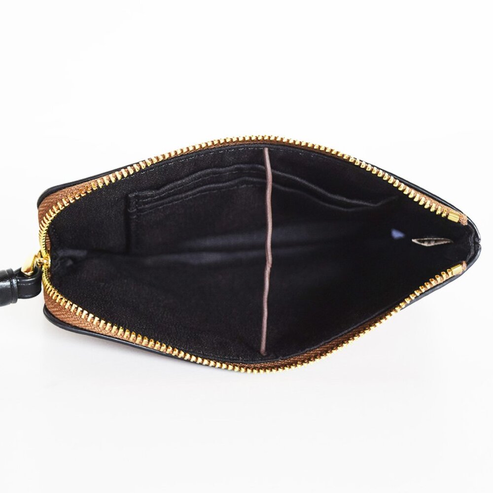 Coach Corner Zip Wristlet In Signature Canvas With Stripe NWOT - Picture 10 of 11